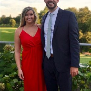 Cross back, tulip hem, midi dress